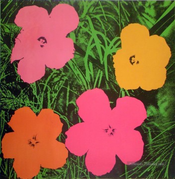 argenteuil flowers riverbank Painting - Flowers Andy Warhol